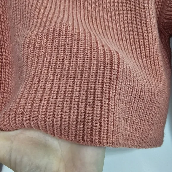Lapointe Italian Yard 100% extra fine Merino wool Cropped Bell Sleeve Knit Sweat